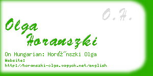 olga horanszki business card